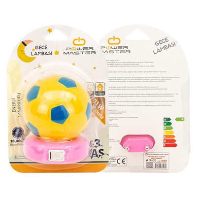 Powermaster PM-4451 Sarı Lacivert Gece Lambası