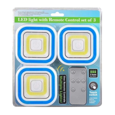 Powermaster PM-6936 Cob Ledli Pilli Uzaktan Kumandalı Üçlü Lamba