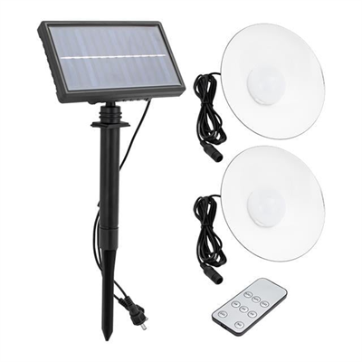 Powermaster XF-707-2 Kumandalı Solar Panelli 2 Power Ledli Çiftli Projektör Lambası XF-707-2