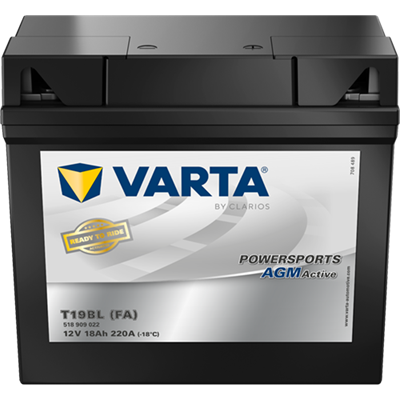 Powersports AGM Active 12V 18Ah 220 A – T19BL (FA) | Motosiklet & ATV Aküsü