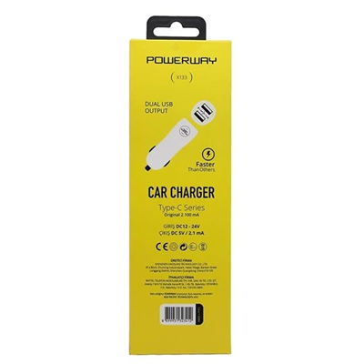 Powerway 3.1A Type-C Araç Çakmaklık Şarj Aleti X3