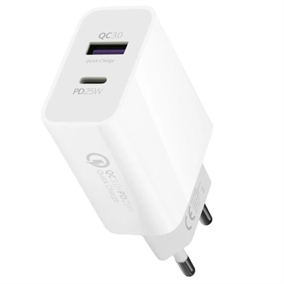 Powerway HW25 Usb 3.0 / Type-C 25W 3.0 A Hızlı Şarj Aleti Başlığı PD25W
