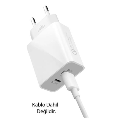 Powerway HW25 Usb 3.0 / Type-C 25W 3.0 A Hızlı Şarj Aleti Başlığı PD25W