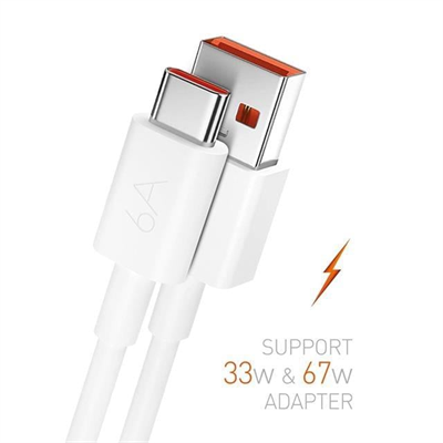 Powerway M6 Type-C To USB-A PD 67 Watt 6 Amper 1 Metre Şarj Data Kablosu