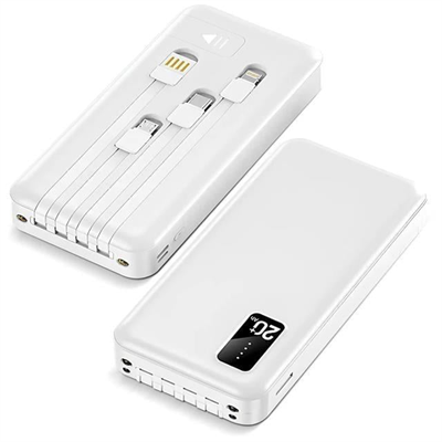 Powerway TX209 20.000mAh Kablolu Dijital Göstergeli Fenerli Powerbank Dahili Telefon Stand (MİCRO - TYPE C - LİGHTNİNG)