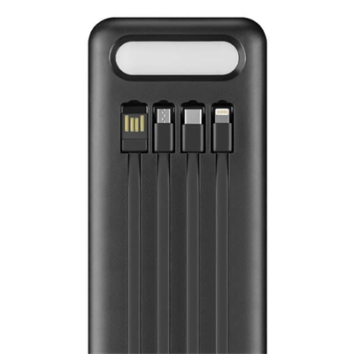 Powerway TX60 Siyah 60000 Mah Çoklu Çıkış Dijital Göstergeli Ekstra Kablolu Powerbank
