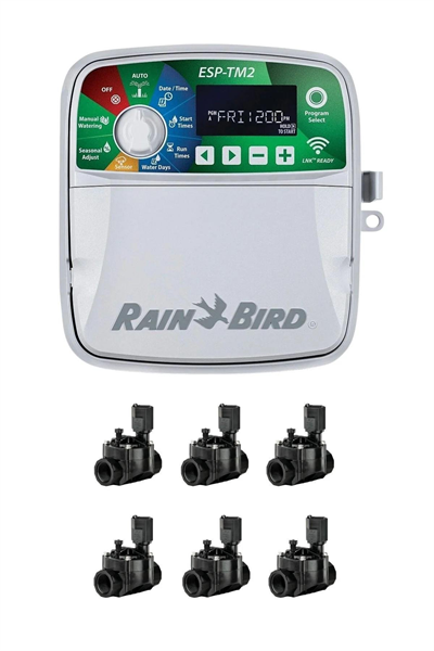 Rain Bird Kontrol Ünitesi ve Solenoid Vana Seti (4-6-8 İstasyon) – 6 İstasyon / 6 Vana