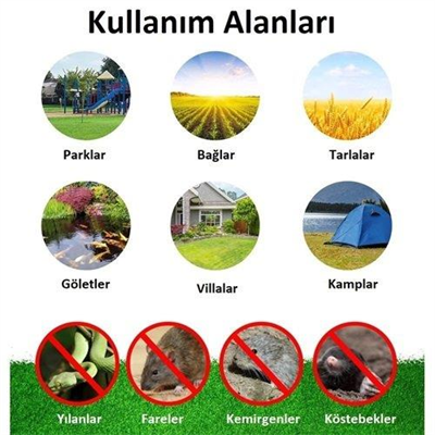 Repel MA 800 Güneş Enerjili Fare Köstebek Akrep Sincap Yılan Kovucu 800 M²