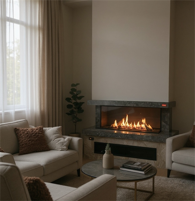 Revega  H100UB-R Seramik Camlı Hermetik Doğalgazlı Şömine 7 Kw - 1000mm
