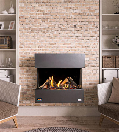 Revega H75Ab Seramik Camlı Hermetik Doğalgazlı Şömine 6Kw-850mm