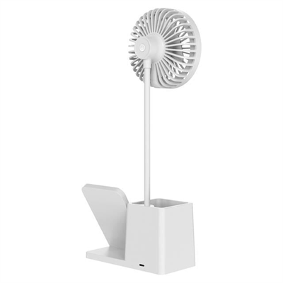 S-link SL-M9055 10 Watt Kablosuz Şarj İstasyonlu Fanlı Kalemlikli Masa Lambası (Beyaz)