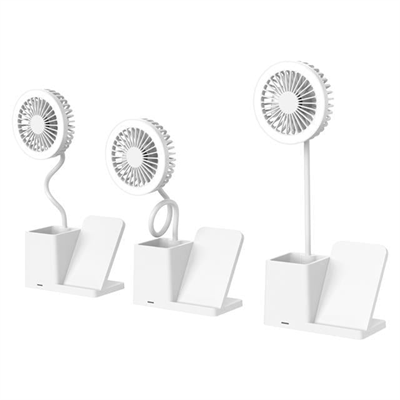 S-link SL-M9055 10 Watt Kablosuz Şarj İstasyonlu Fanlı Kalemlikli Masa Lambası (Beyaz)