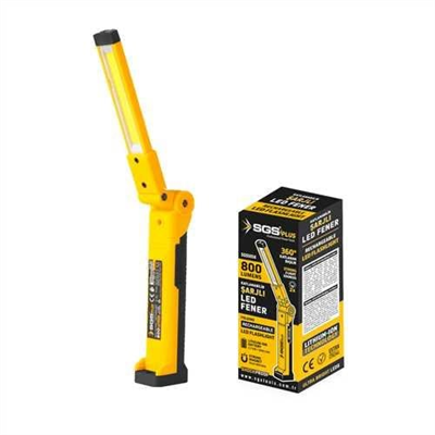 ŞARJLI LED FENER 800 LÜMEN KATLANIR 3.7 VOLT/ 2000 mAh