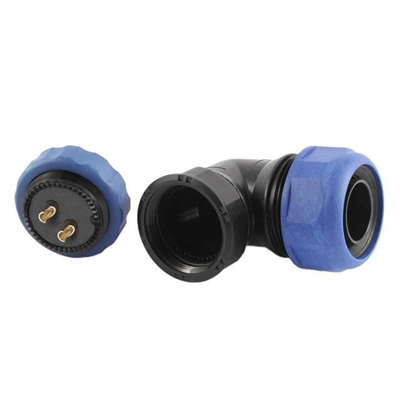 SD28 Su Geçirmez 2 Pin 28 Mm Dörtgen Konnektör 90° Dirsek