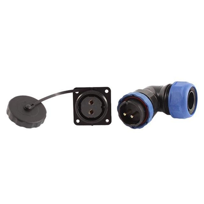 SD28 Su Geçirmez 2 Pin 28 Mm Dörtgen Konnektör 90° Dirsek