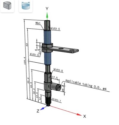 SMC ZPR04UGNK10-04-A8 Ø4 mm İletken NBR Vakum Vantuzu 10 mm Buffer