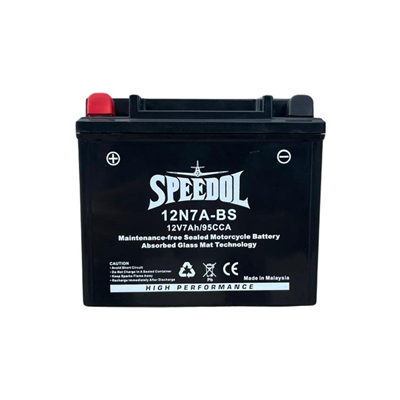 SPEEDOL SP-12N7A-BS MOTOSIKLET AKUSU (AGM TEKNOLOJISI) 12V7AH/95CCA