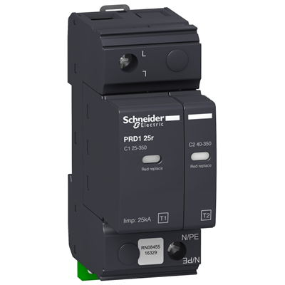 Schneider Electric 16329 Acti9 PRD1 25r Tip 1+Tip 2 Parafudr 1P 25kA