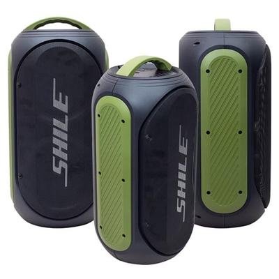Shile SL-2019A El Mikrofonlu-Kumandalı USB/SD/BT Işıklı Taşınabilir Şarjlı Seyyar Anfi