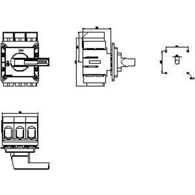 Siemens 3LD2305-0TK13 Emniyet Şalteri 3x160A. Sarı/Kırmızı