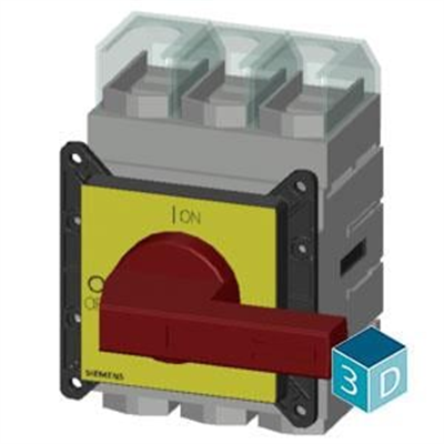 Siemens 3LD2405-0TK13 Emniyet Şalteri 3x250A. Sarı/Kırmızı