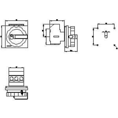 Siemens 3LD2504-0TK53 Emniyet Şalteri 3x63A. Sarı/Kırmızı
