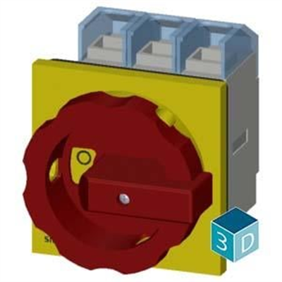 Siemens 3LD2804-0TK53 Emniyet Şalteri 3x125A. Sarı/Kırmızı