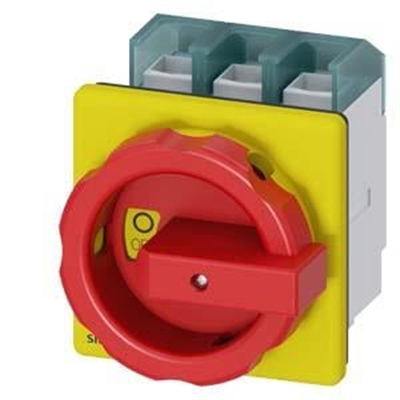 Siemens 3LD2804-0TK53 Emniyet Şalteri 3x125A. Sarı/Kırmızı