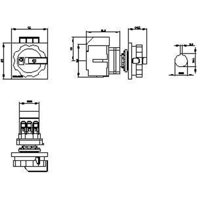 Siemens 3LD3154-0TK53 Emniyet Şalteri 3x25A Sarı/Kırmızı