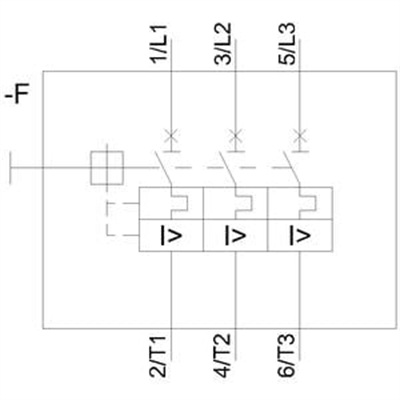 Siemens 3RV2021-1GA10 Motor Koruma Şalteri 4,5-6,3A. Boy:S0