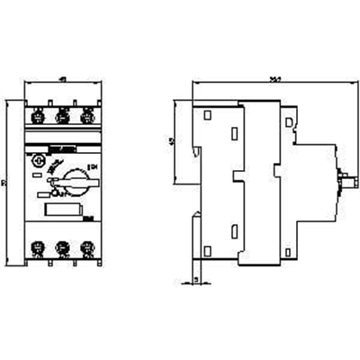 Siemens 3RV2021-1GA10 Motor Koruma Şalteri 4,5-6,3A. Boy:S0