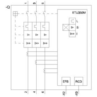 Siemens 3VA2216-5MN32-0AA0 Kompakt Şalter 160A. 55 kA ETU350M