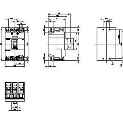 Siemens 3VM1080-3ED32-0AA0 Kompakt Şalter 80A. 25kA TM210 Ayarsız