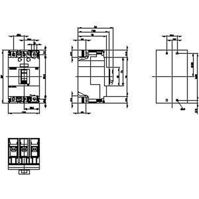 Siemens 3VM1112-3ED32-0AA0 Kompakt Şalter 125A 25kA TM210 Ayarsız