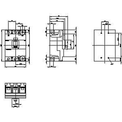 Siemens 3VM1225-3ED32-0AA0 Kompakt Şalter 250A 25kA TM210 Ayarsız