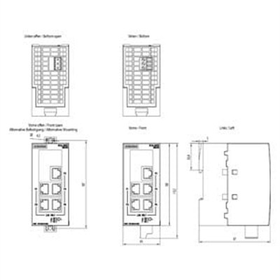 Siemens 6GK5005-0BA00-1AB2 SCALANCE XB005 Yönetimsiz 5 Port Endüstriyel Ethernet