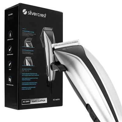Silver Crest SC-6601S Sessiz Pivot Motor Saç Sakal Kesme Tıraş Makinesi Konik Kol İle Bıçak Ayarlı