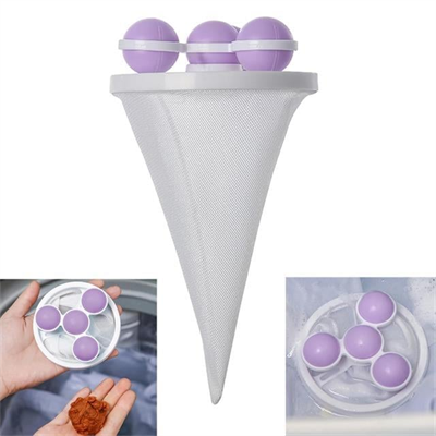 Sunup SN-26621 Çok Fonksiyonlu Çamaşır Makinesi İçin Yıkanabilir Mor Toz Tüy Toplayıcı
