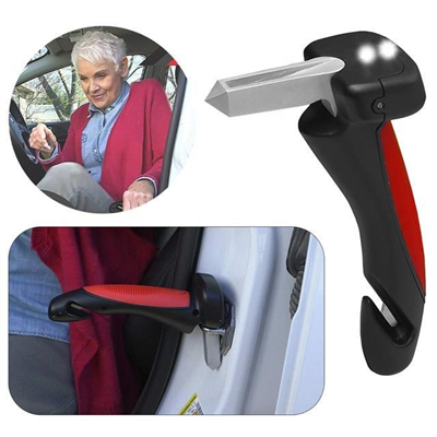 Sunup SN-26713 Araç İniş Destek Kolu Cam Kırıcı Fener Emniyet Kemeri Kesici Çok Fonksiyonlu
