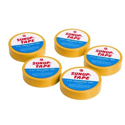 Sunup SN-27921 Sarı 0.13x18mm İzole PVC Elektrik Yalıtım Bant (5li Paket)
