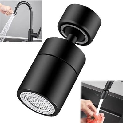 Sunup SN-29318 Çift Hız Ayarlı Siyah Musluk Başlığı