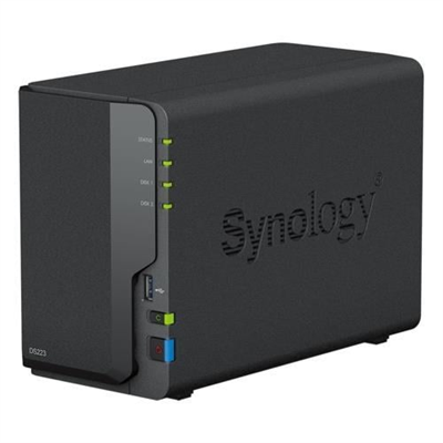 Synology DS223 2 Yuvalı Tower NAS | 36 TBa Kadar Kapasite, 2 GB DDR4 RAM, Btrfs Dosya Sistemi