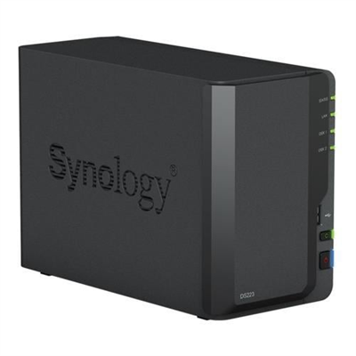 Synology DS223 2 Yuvalı Tower NAS | 36 TBa Kadar Kapasite, 2 GB DDR4 RAM, Btrfs Dosya Sistemi