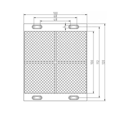 TRİO 100x100mm Reflektör / Mesafe Sensörleri Uyumlu - Siyah