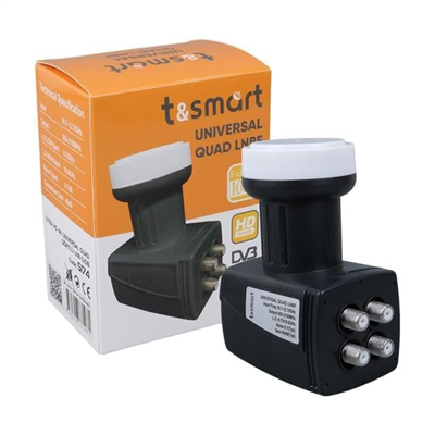 T&Smart 0.1dB Ultra HD 4K Universal Dört Çıkışlı Lnb