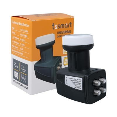 T&Smart 0.1dB Ultra HD 4K Universal Dörtlü Santral Lnb