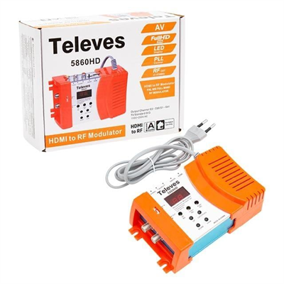 Televes 5860HD HDMI+AV Giriş Full Band Rf Modülatör