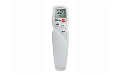 Testo 205 – Tek Elle Kullanılabilen pH/Sıcaklık Ölçüm Cihazı | 0563 2051 | Gıda pH Metre