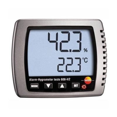 Testo 608-H2 (0560 6082) – Alarmlı Termohigrometre | Nem – Sıcaklık – Çiğ Noktası Ölçer