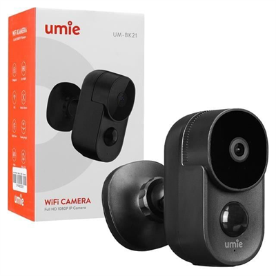 UMIE 2MP Iki Yönlü Ses TF Kart Kablosuz Tuya Destekli Akıllı IP Kamera 6700 mAh Bataryalı (UM-BK21 Siyah)